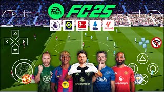EA SPORTS FC 25 PPSSPP ANDROID OFFLINE NEW UPDATE TRANSFER 2025/26 REAL FACE & GRAPHIC HD | Gameplay