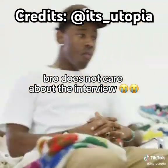 Tyler Interview Tyler has the most random interviews 💀 #tylerthecreator #funny #repost ...