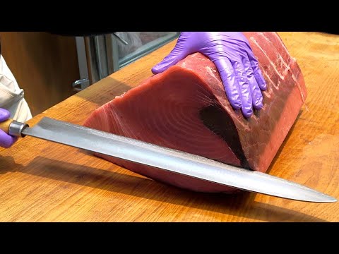 Taiwan Top Bluefin Tuna Meat Cutting and Live auction東港強