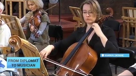 French Ambassador Takes to Stage in Kharkiv: Isabelle Dumont plays cello with Ukraine Orchestra