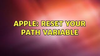 Celebrity Apple: Reset your PATH variable (3 Solutions!!) Wealth