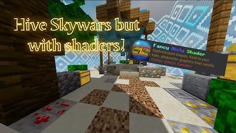 Raw Hive Skywars gameplay on Mobile but with Shaders! | Uncut Hive Bedrock skywars gameplay