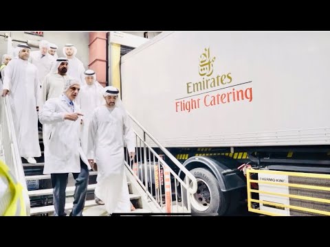 Royal Visit: Sheikh Hamdan Raza at Emirates Flight Catering Dubai - YouTube
