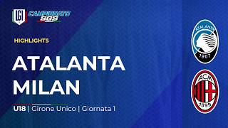 Atalanta vs. Milan Highlights | Matchday 1 Under 18 Championship | 2026-27 Season