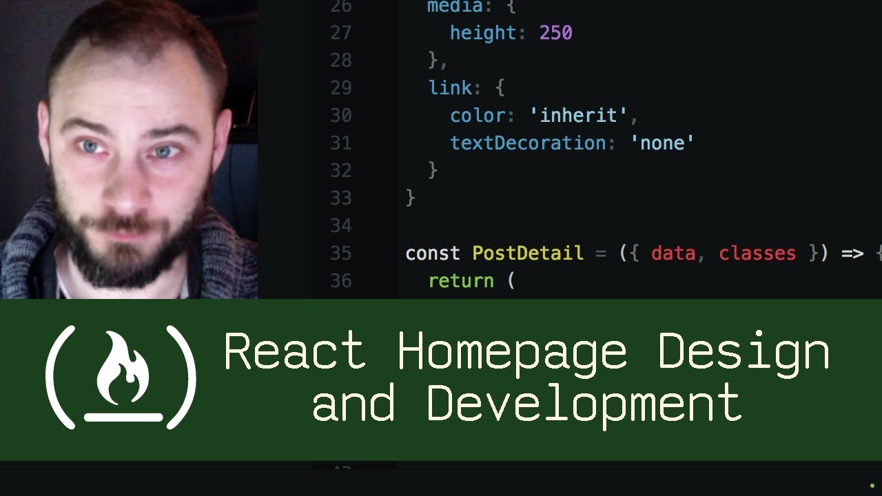 React Homepage Design and Development (P5D33) - Live Coding with Jesse ...