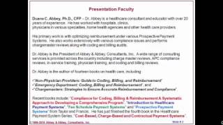 Celebrity You Tube Webinar Observation Documentation for Proper Coding, Billing and Reimbursement Wealth