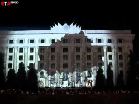 Ukraine tries its hand at building projection art.
