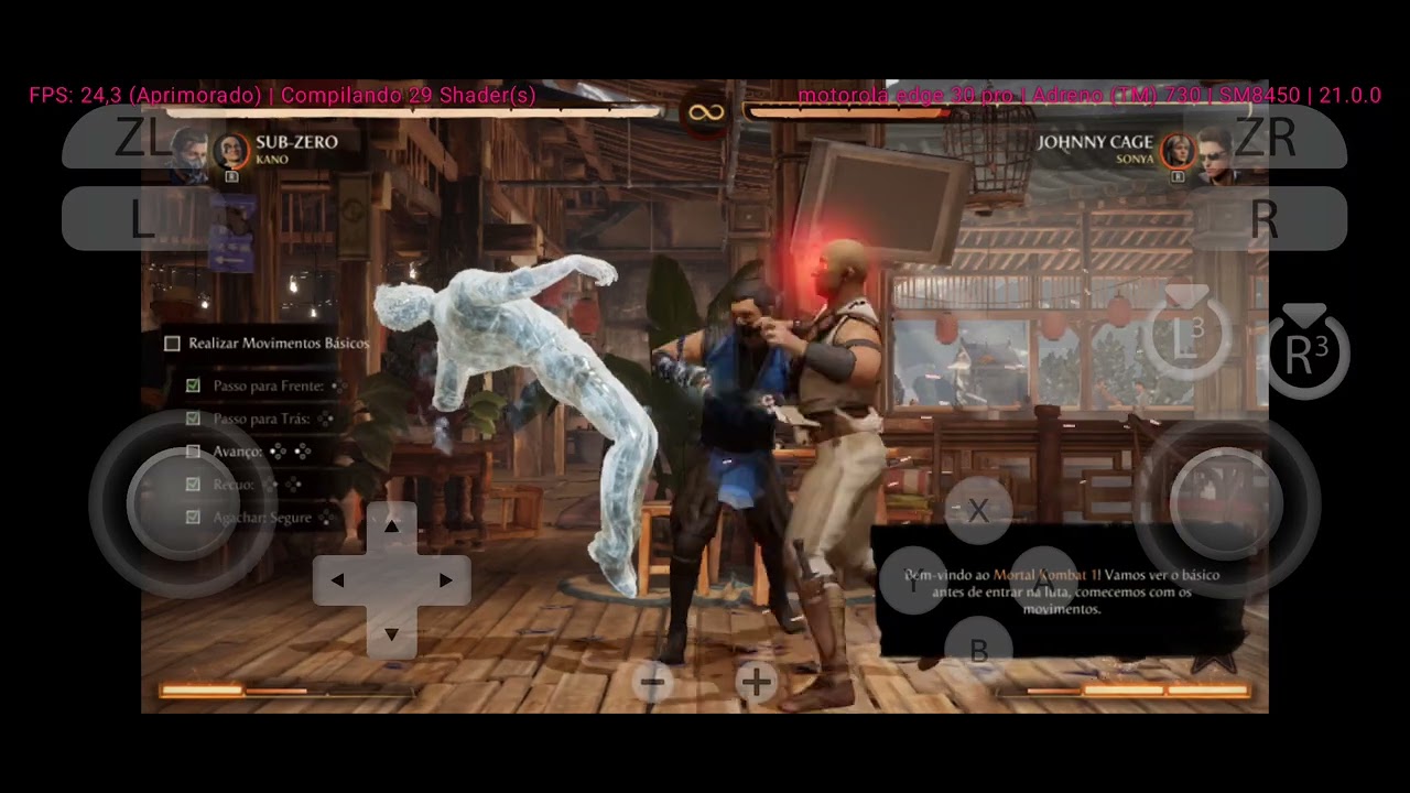 Mortal Kombat 1 no Moto Edge 30 pro snapdragon 8gen 1 Eden emulador 