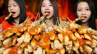 CRAZY SPICY!!️🥵 MUKBANG SATE TAICAN 100 STICKS🤤