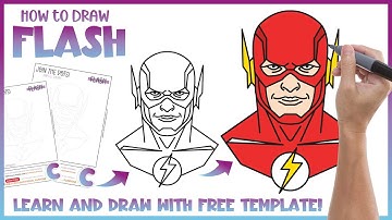 How to Draw the Flash - Free Drawing Worksheet PDF for Tracing and Coloring