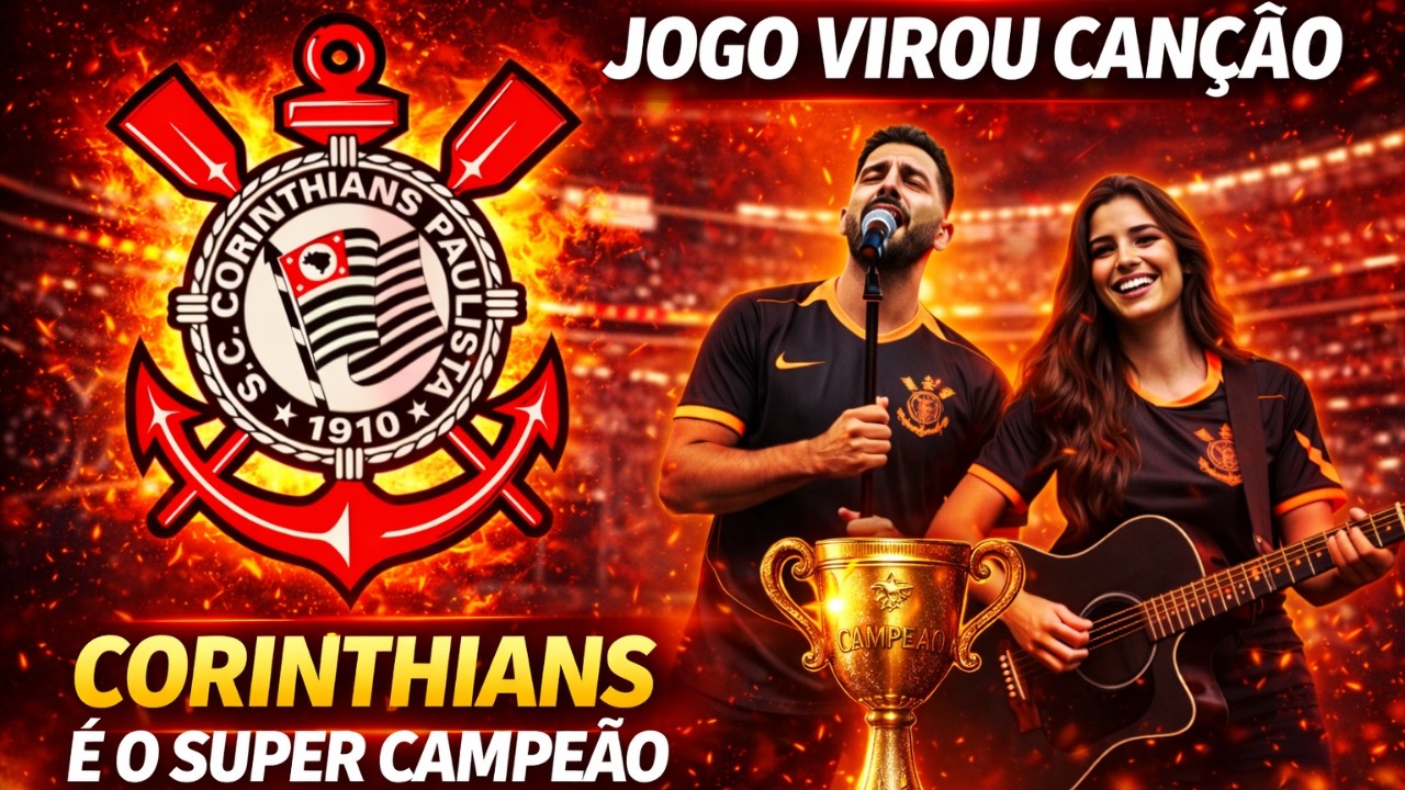 O JOGO VIROU CANÇÃO! 🎶⚫⚪ Corinthians Campeão da Supercopa Rei