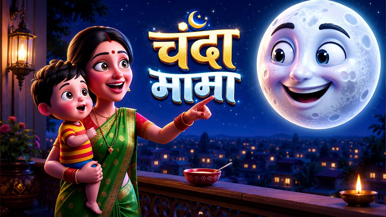 Chanda Mama Door Ke 🌙 + More Hindi Rhymes | चंदा मामा दूर के | Kids Songs | Nursery Rhymes Hindi |