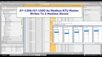 💢 S7 1200/S7-1500 As Modbus RTU Master Write To 5 Modbus Slaves