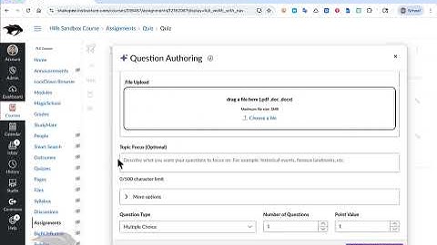 AI Question Authoring in Canvas Quizzes