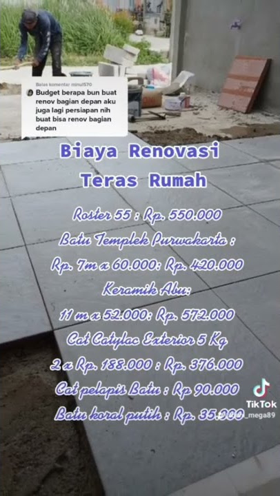 BIAYA RENOVASI TERAS RUMAH SUROPATI RESIDENCE