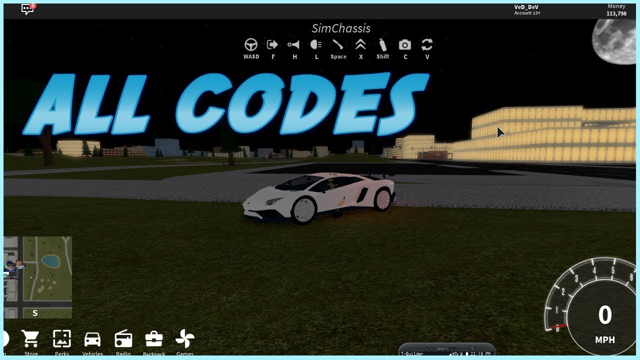ROBLOX VEHICLE SIMULATOR ALL CODES 2017 YouTube