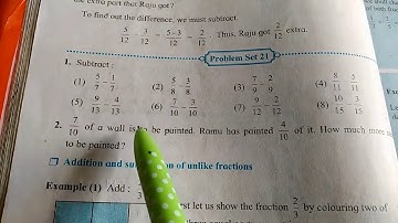 5th standard, Maths, Chapter 5 (problem set 21)