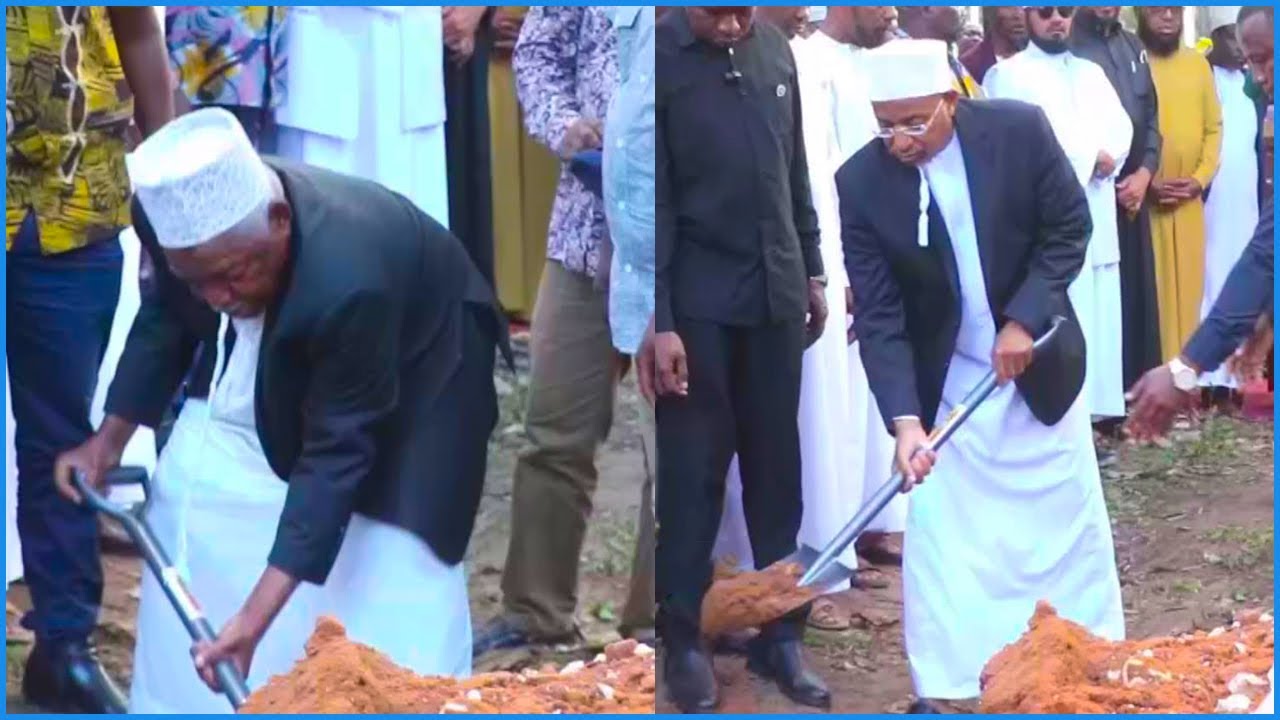 RAIS MWINYI NA BABA YAKE (MSTAAFU MWINYI) WAMZIKA HASSAN MWINYI, MTOTO WA MAREHEMU AONGEA