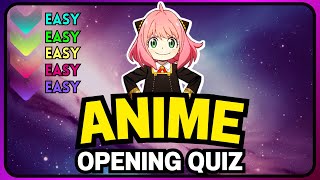 ANIME OPENING QUIZ #17 | 50 SUPER EASY songs! (100% or FAIL)