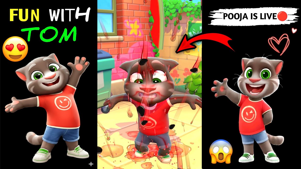 My Talking Tom 😀 Talk with subscriber 😱🔥 #mytom#livemytom#poojaislive