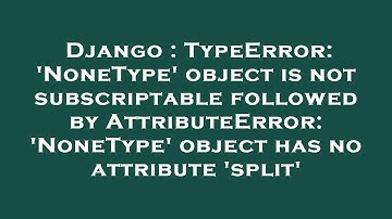 Django : TypeError: 