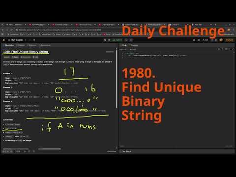 Leetcode Daily Challenge 1980. Find Unique Binary String #python #dsa