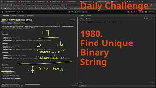 Leetcode Daily Challenge 1980. Find Unique Binary String #python #dsa