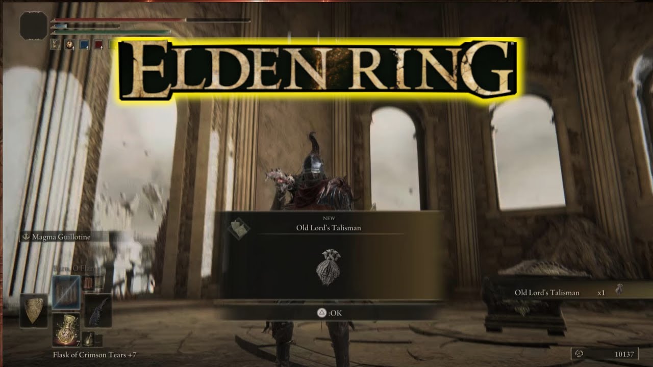 Elden Ring Old Lord's Talisman Location Easy Guide YouTube