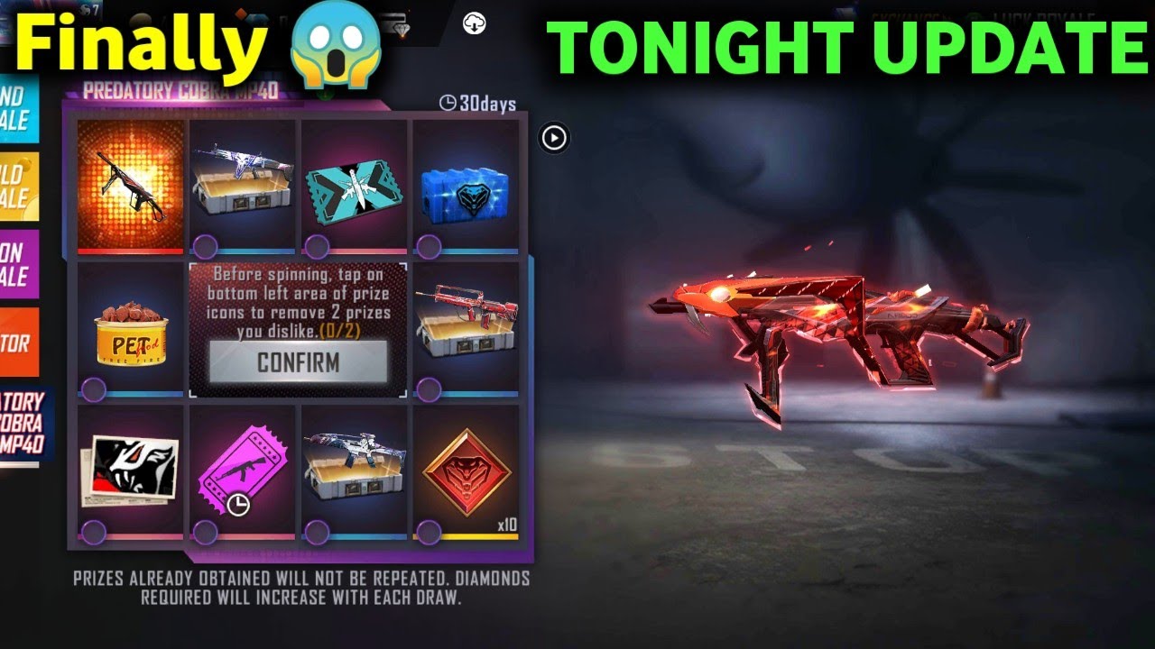 Free fire tonight 12 am update // free fire tonight update