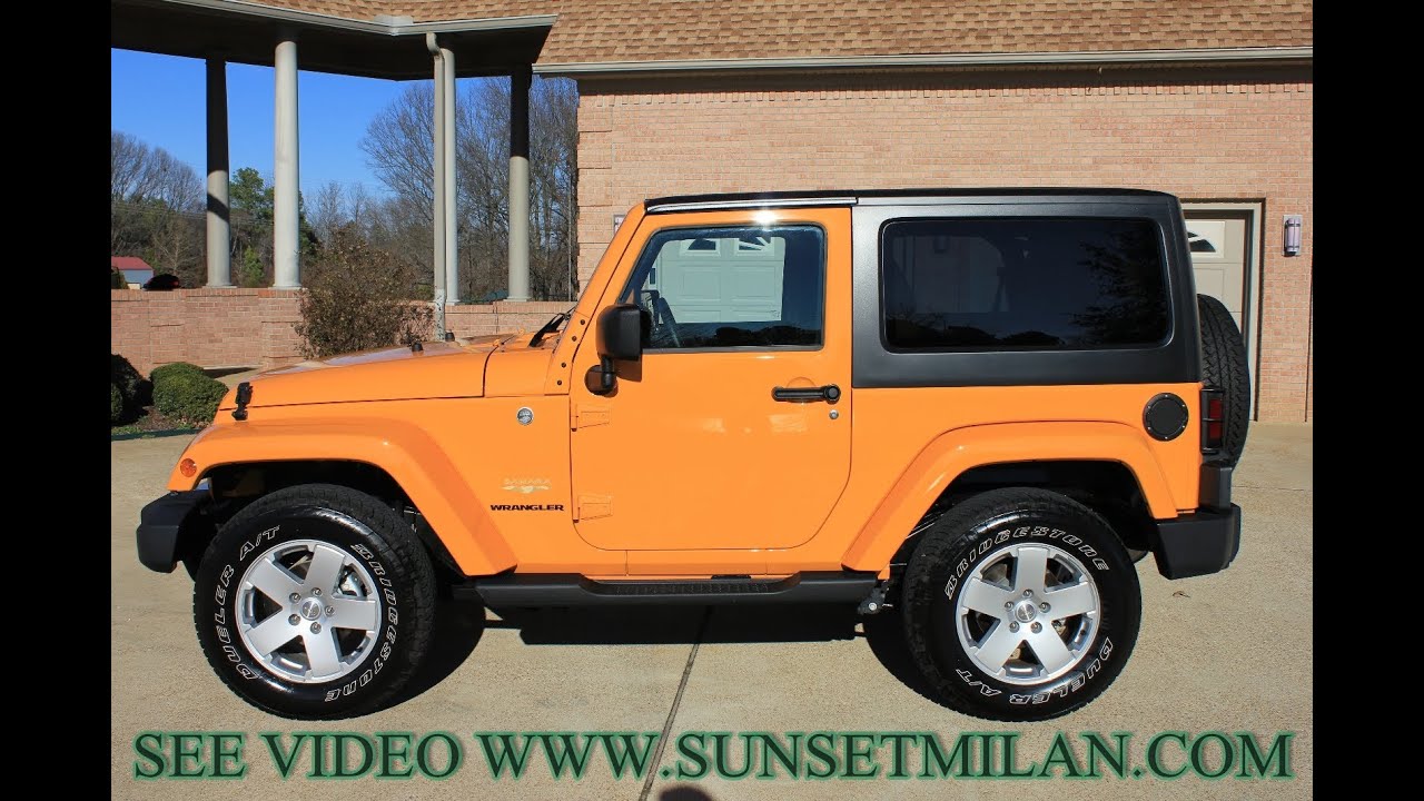 HD VIDEO 2012 JEEP WRANGLER SAHARA DOZER PAINT USED 4X4 FOR SALE SEE