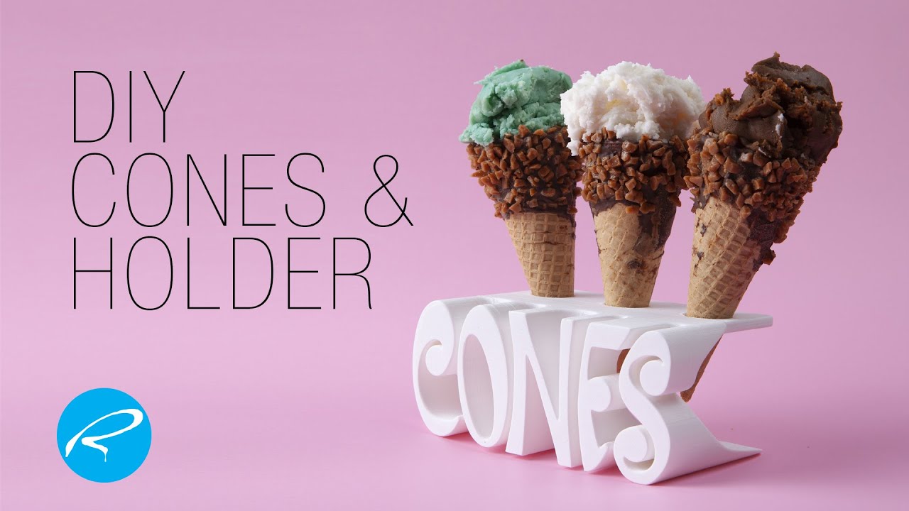 Farmhouse Ice Cream Cone Holder DIY • Crafting my Home