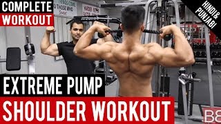 Complete SHOULDER WORKOUT ROUTINE for EXTREME PUMP! BBRT #19 (Hindi / Punjabi)