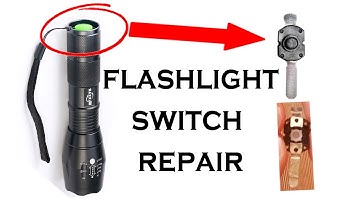 How to fix Dim/Flickering LED flashlight / Torch switch repair ||  Laser TailCap  Disassembly