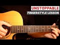 Sia - Unstoppable | Fingerstyle Tutorial (Guitar Lesson)