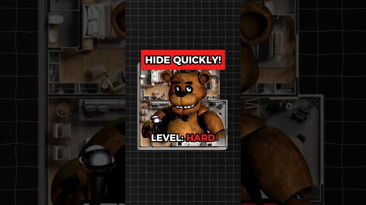 Can You Hide From Freddy Fazbear To Survive? #freddyfazbear #hideandseek #shorts