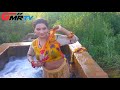 Hot pakistani model outdoor bathing in tubewell