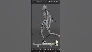 Low-poly Kick-Push Animation for Game Art #digitalart #animator #gamedev #skateboard