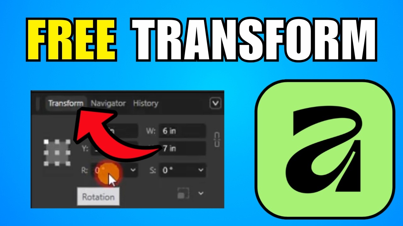 How To Free Transform In Affinity (2026) (Best Method) - YouTube