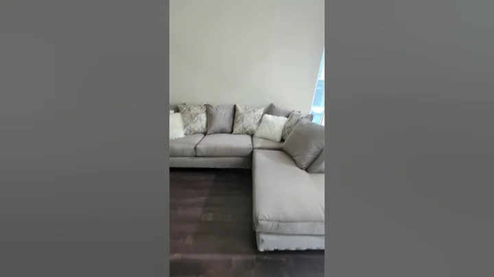 Cloud Gray Sectional w Pillows. LDH FURNITURE