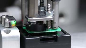 Staking a circuit board and lens with nanoSTAKE