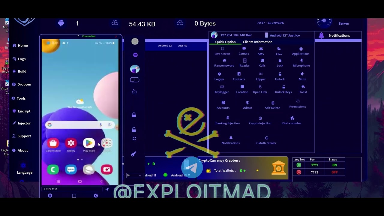 SpyroidRat Remote Access Hacked Android #Rat remote access 1 - YouTube