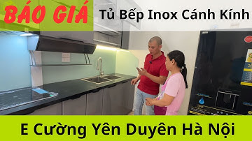 Báo Giá Tủ Bếp Inox Cánh Kính Dài 2,5m I Nội Thất Nhà Bếp TNT
