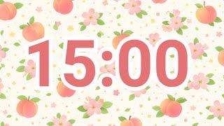 15-Minute Peach Blossom Timer | Bright Spring Classroom Countdown Profile
