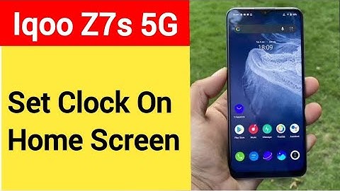 How to set clock on home screen, IQOO Z7s 5G me time set kaise karen