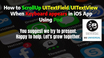 How to ScrollUp UITextField/UITextView When Keyboard appears in iOS App Using Pod | iOS | Xcode
