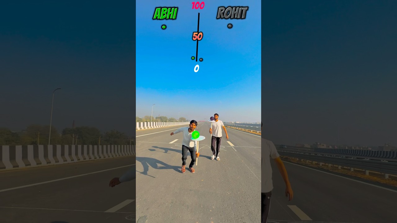 Balance the ball and 100 meter race