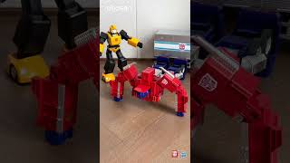 Push-ups with Optimus Prime. #transformersg1 #transformers #optimusprime #bumblebee