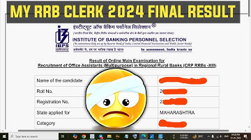 📢 My IBPS RRB Clerk 2024 Final Result 📊