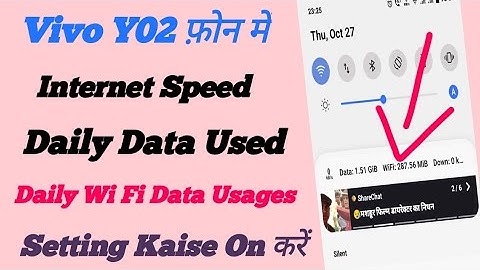 Vivo Y02 Internet Speed Setting // Daily Data Used And Daily Wi Fi Data Used Show Kare