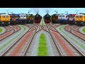 X Gaming Trains Run At Curve 🕌Branche Railroad Crossing Tracks-indian railways beamng drive train